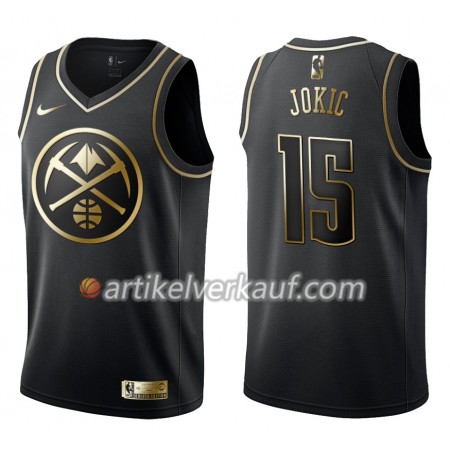 NBA Denver Nuggets Trikot Nikola Jokic 15 Nike Schwarz Golden Edition Swingman - Herren
